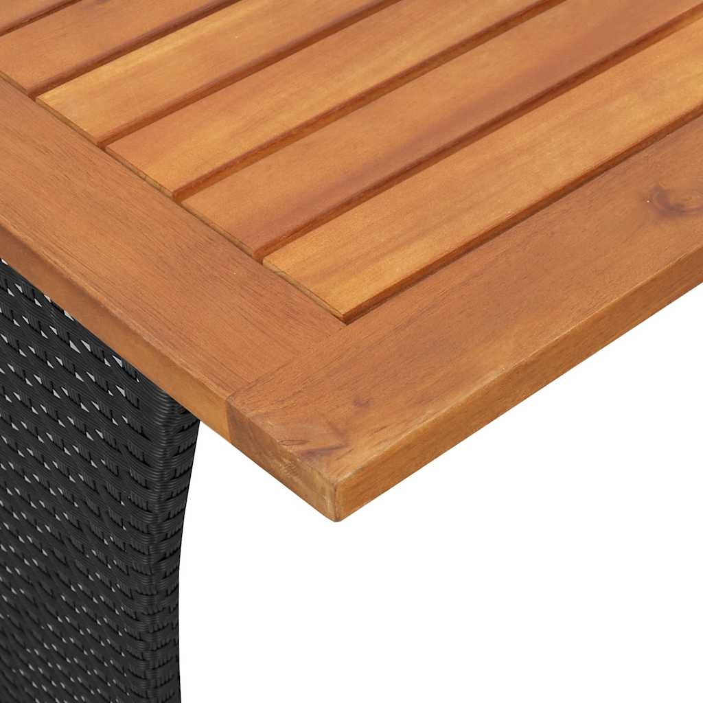 vidaXL 4-tlg. Garten-Essgruppe mit Kissen Schwarz Poly Rattan