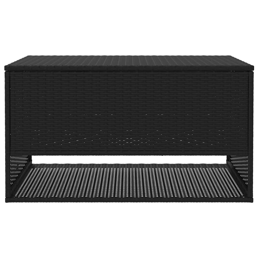 vidaXL Outdoor-Kissenbox Schwarz 100x55x55,5 cm Poly Rattan