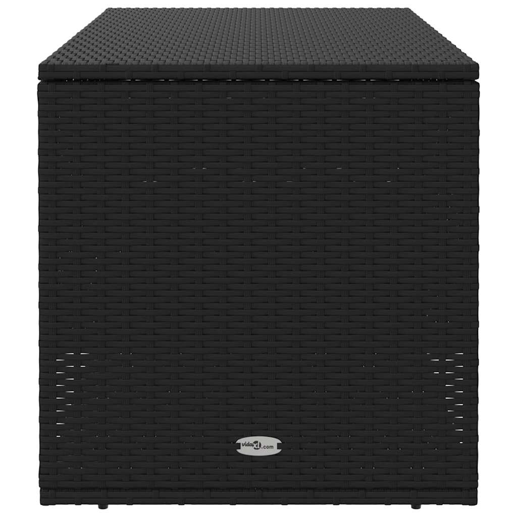 vidaXL Outdoor-Kissenbox Schwarz 100x55x55,5 cm Poly Rattan