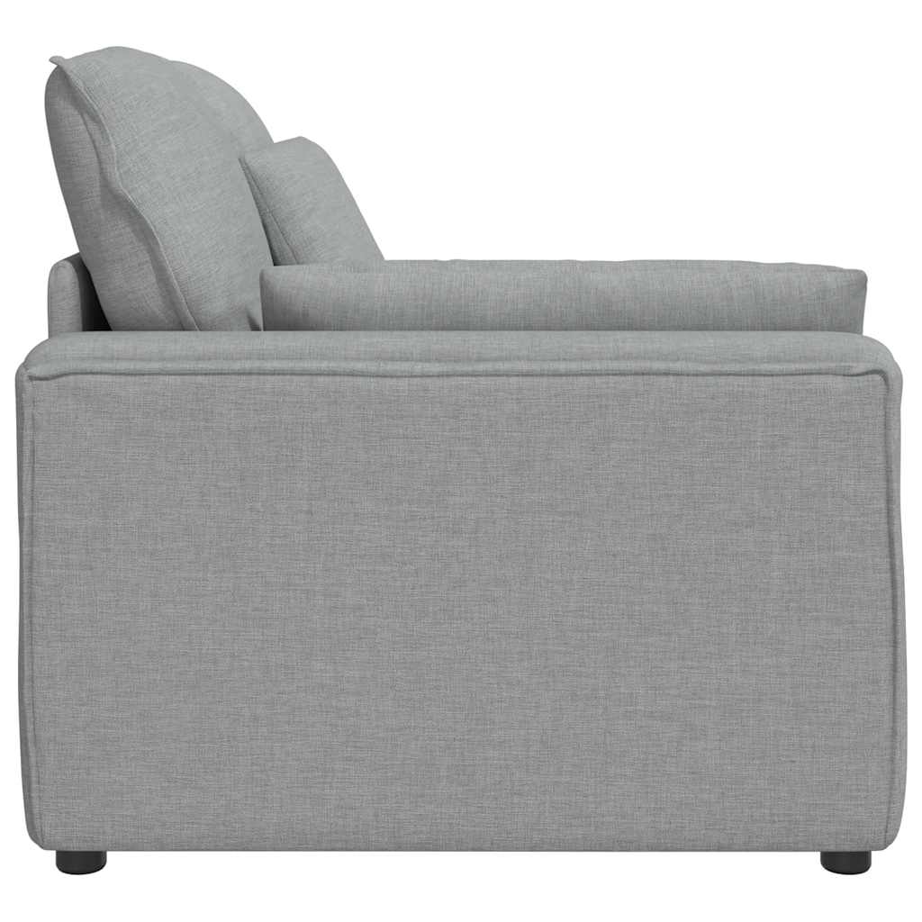 vidaXL Modulares Sofa Endmodul mit Armlehne Kissen Hellgrau 100 cm