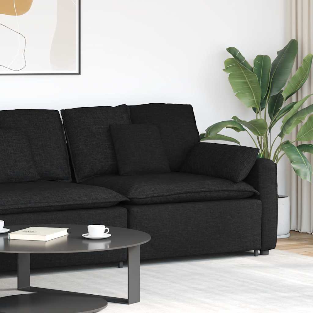vidaXL Modulares Sofa Endmodul mit Armlehne Kissen Hellgrau 100 cm