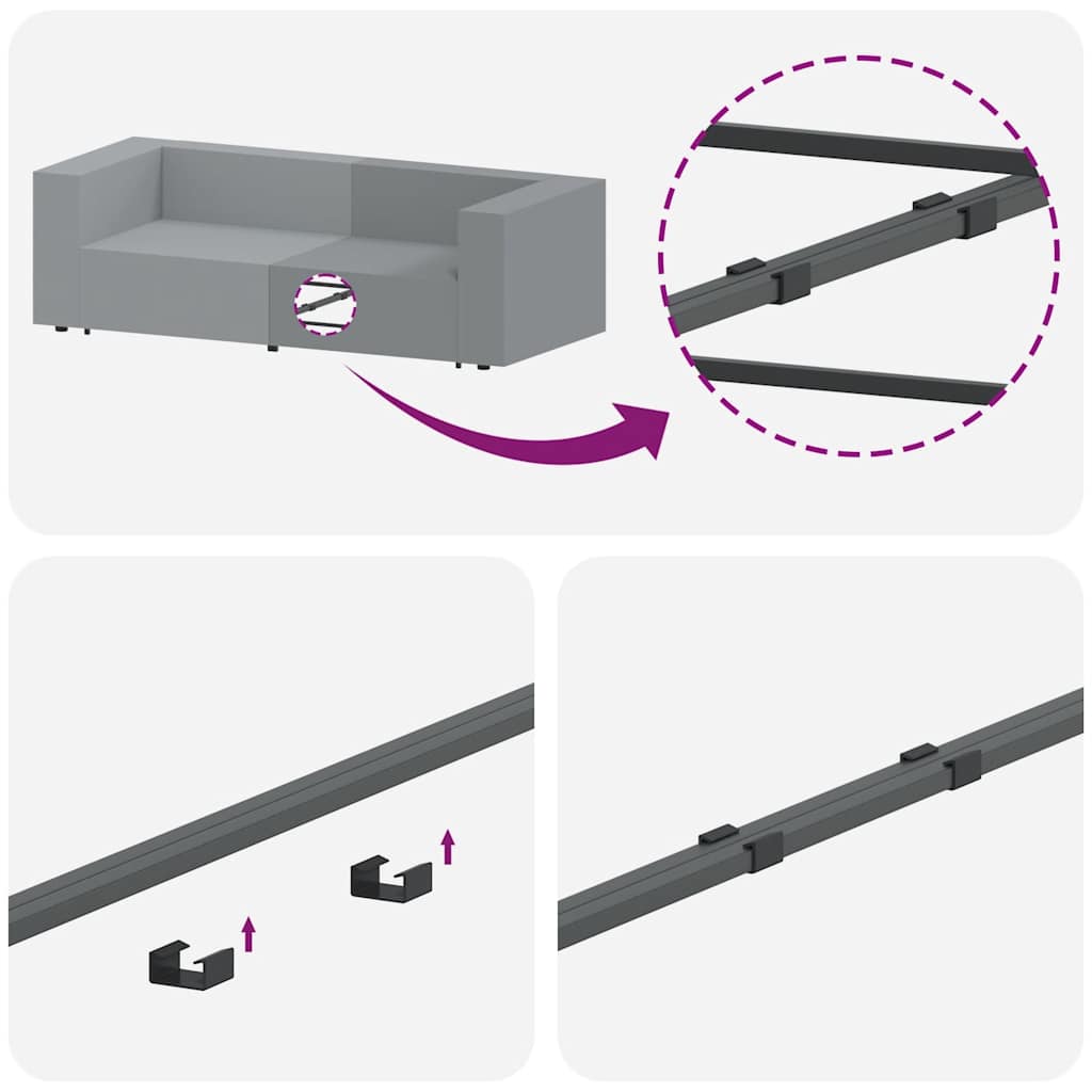 vidaXL Modulares Sofa Endmodul mit Armlehne Kissen Hellgrau 100 cm