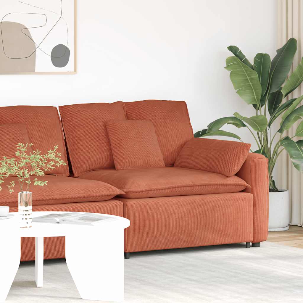 vidaXL Modulares Sofa Endmodul mit Armlehne Kissen Hellgrau 100 cm