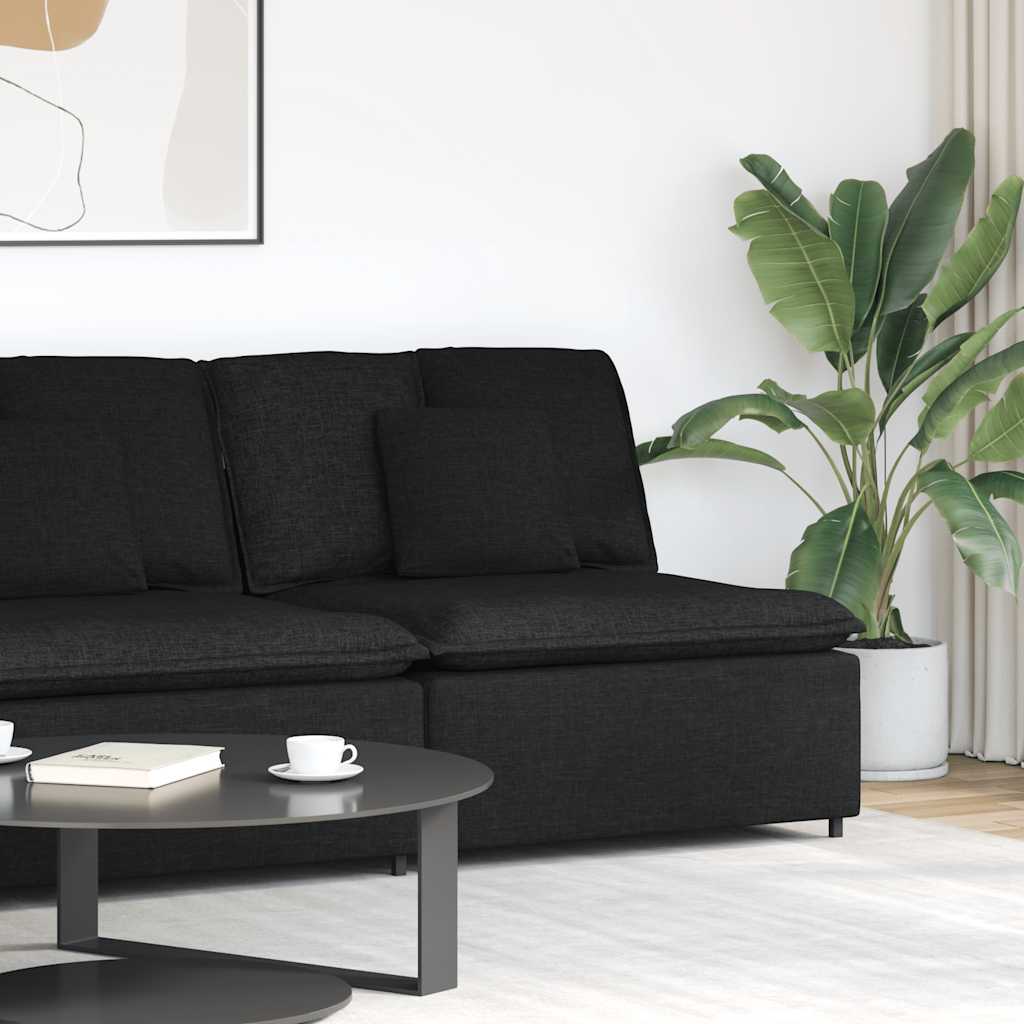 vidaXL Modulares Sofa Endmodul mit Armlehne Kissen Hellgrau 100 cm