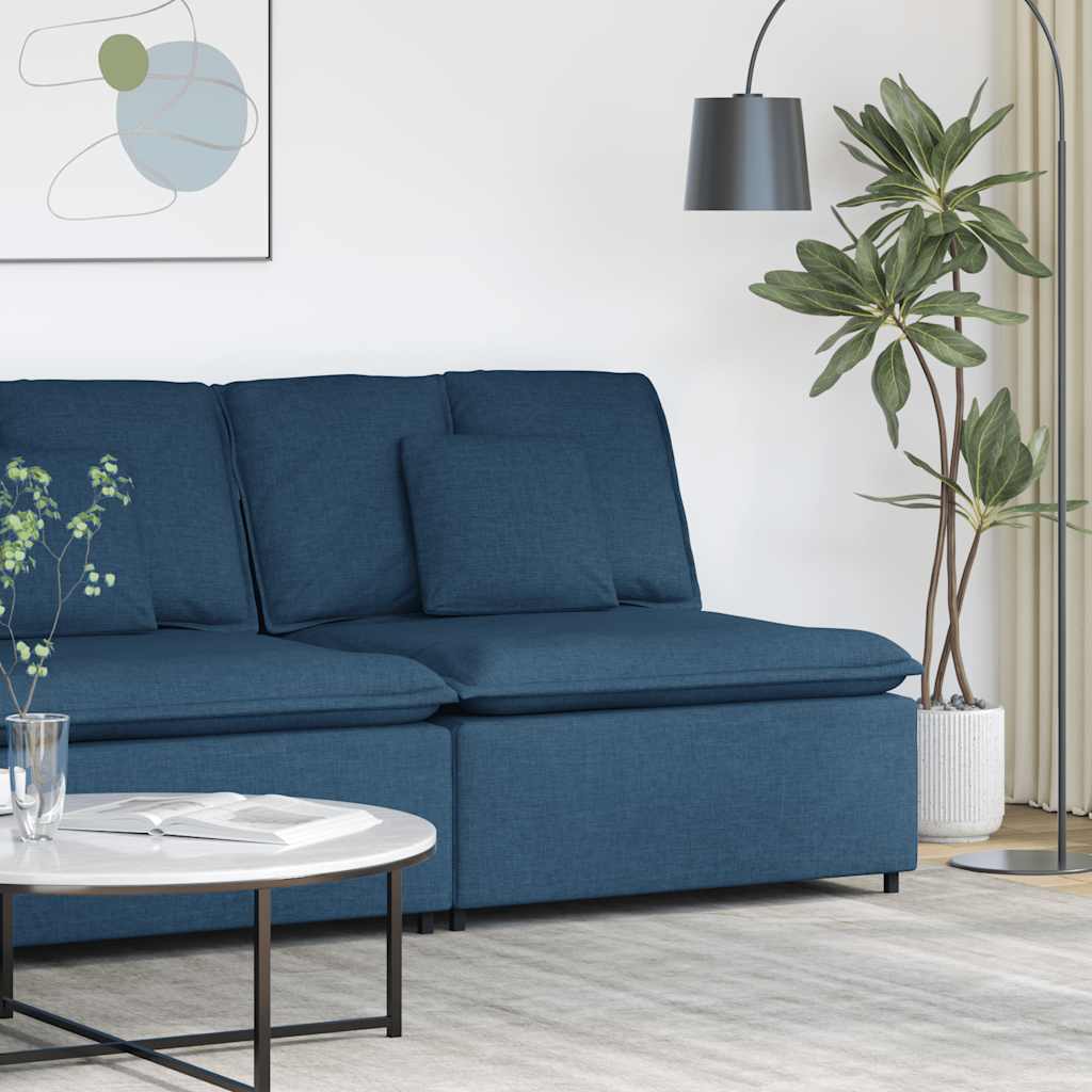 vidaXL Modulares Sofa Endmodul mit Armlehne Kissen Hellgrau 100 cm