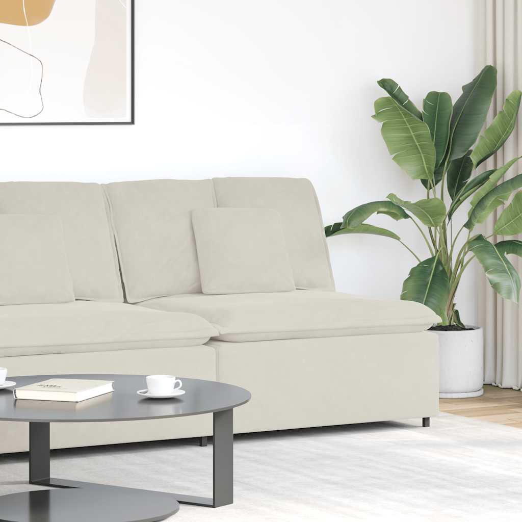 vidaXL Modulares Sofa Endmodul mit Armlehne Kissen Blau 100 cm