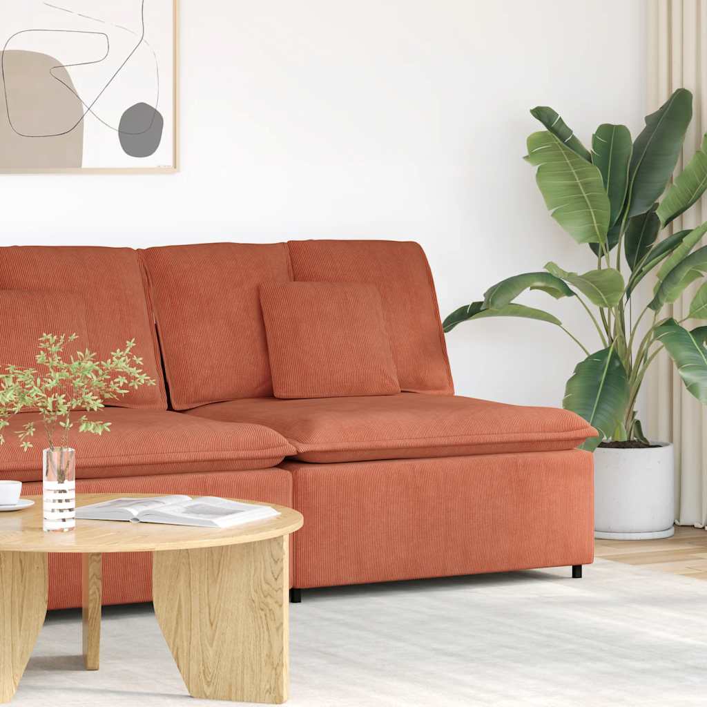 vidaXL Modulares Sofa Endmodul mit Armlehne Kissen Hellgrau 100 cm