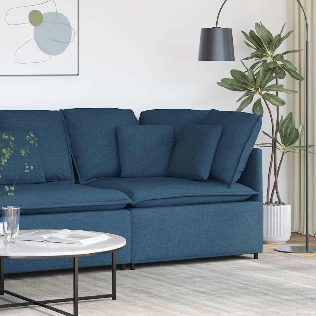 vidaXL Modulares Sofa Endmodul mit Armlehne Kissen Hellgrau 100 cm