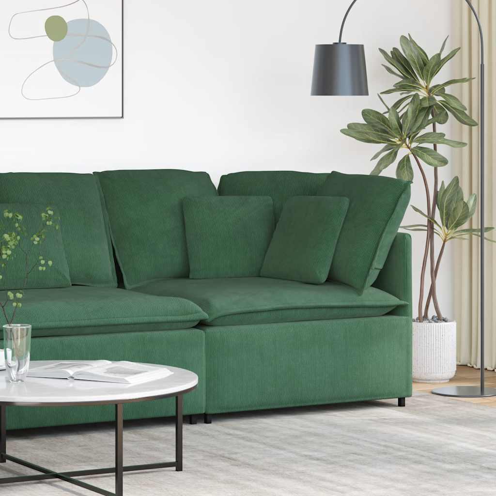 vidaXL Modulares Sofa Endmodul mit Armlehne Kissen Hellgrau 100 cm