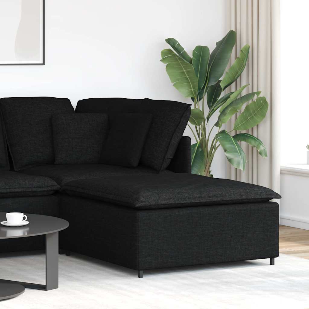 vidaXL Modulares Sofa Endmodul mit Armlehne Kissen Hellgrau 100 cm
