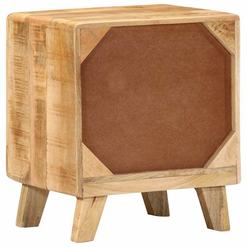 vidaXL Nachttisch 40x32x46 cm Raues Massivholz Mango