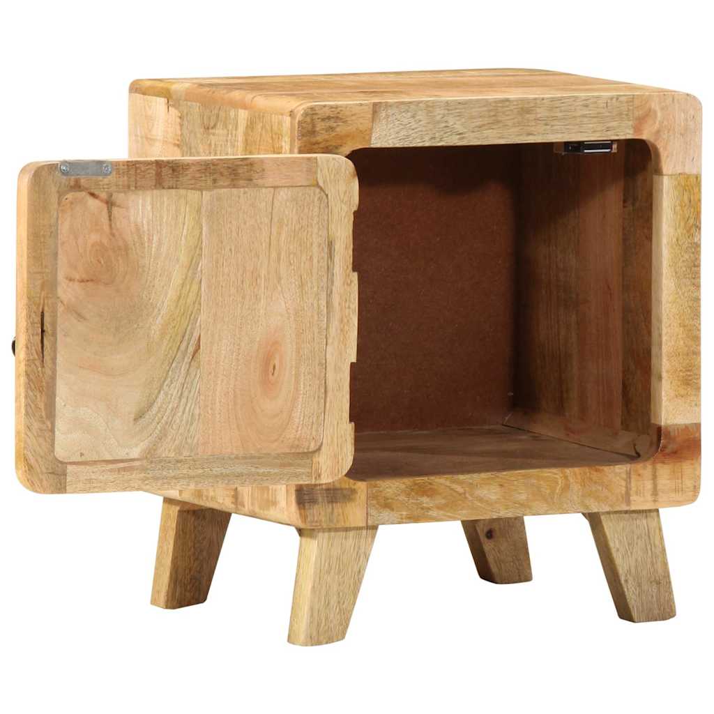 vidaXL Nachttisch 40x32x46 cm Raues Massivholz Mango