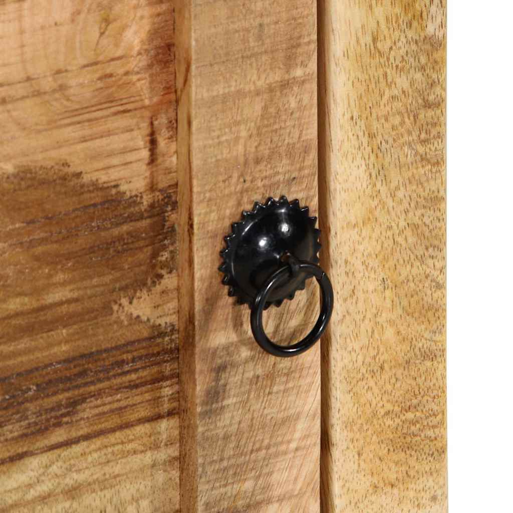 vidaXL Nachttisch 40x32x46 cm Raues Massivholz Mango