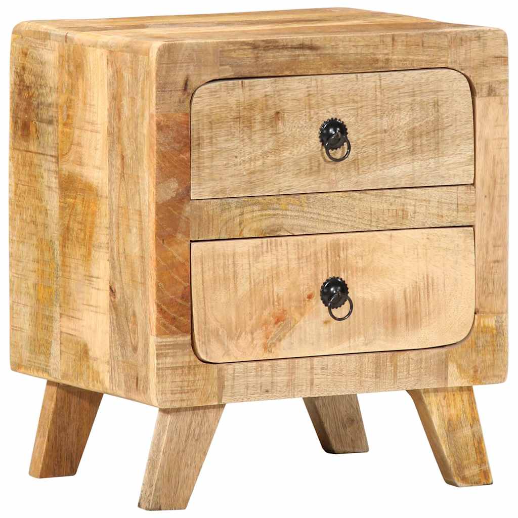 vidaXL Nachttisch 40x32x46 cm Raues Massivholz Mango