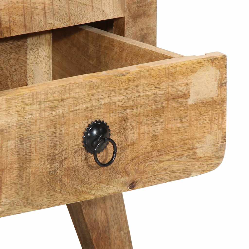 vidaXL Nachttisch 40x32x46 cm Raues Massivholz Mango