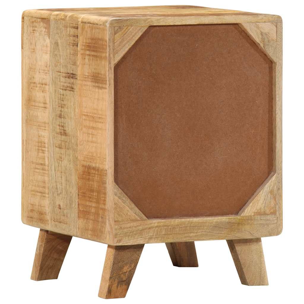 vidaXL Nachttisch 37x32x50 cm Raues Massivholz Mango
