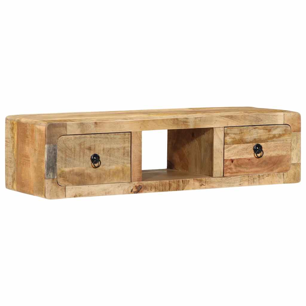 vidaXL TV-Wandschrank 100x32x25 cm Raues Massivholz Mango