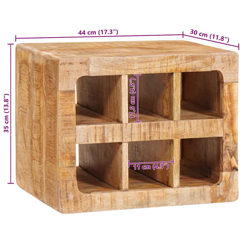 vidaXL Weinregal mit Speicher Braun 44 x 30 x 35 cm Massivholz Mango