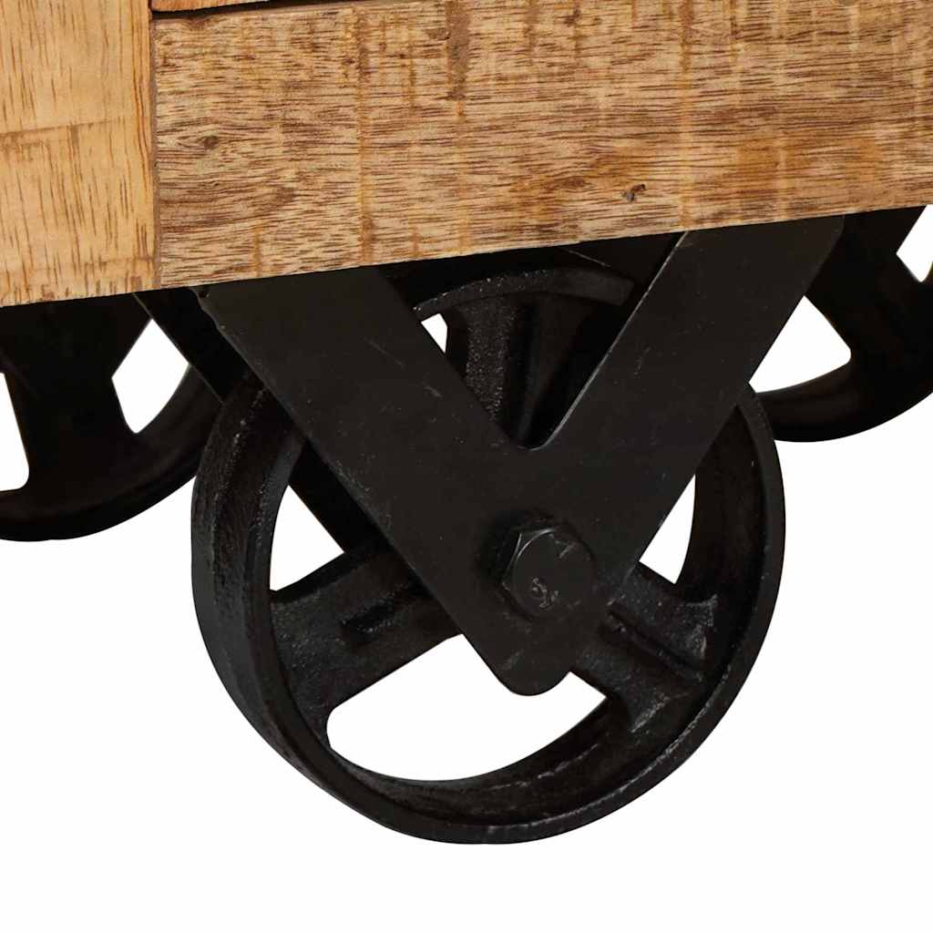 vidaXL Highboard Braun 40 x 30 x 120,5 cm Massivholz Mango