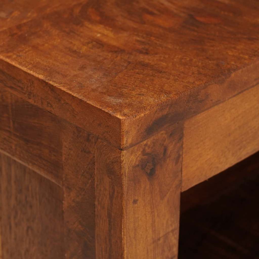 vidaXL TV-Schränk mit Regal Braun 110 x 30 x 40 cm Massivholz Mango