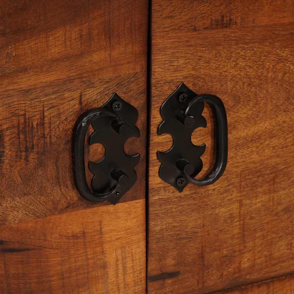 vidaXL TV-Schränk mit Regal Braun 110 x 30 x 40 cm Massivholz Mango