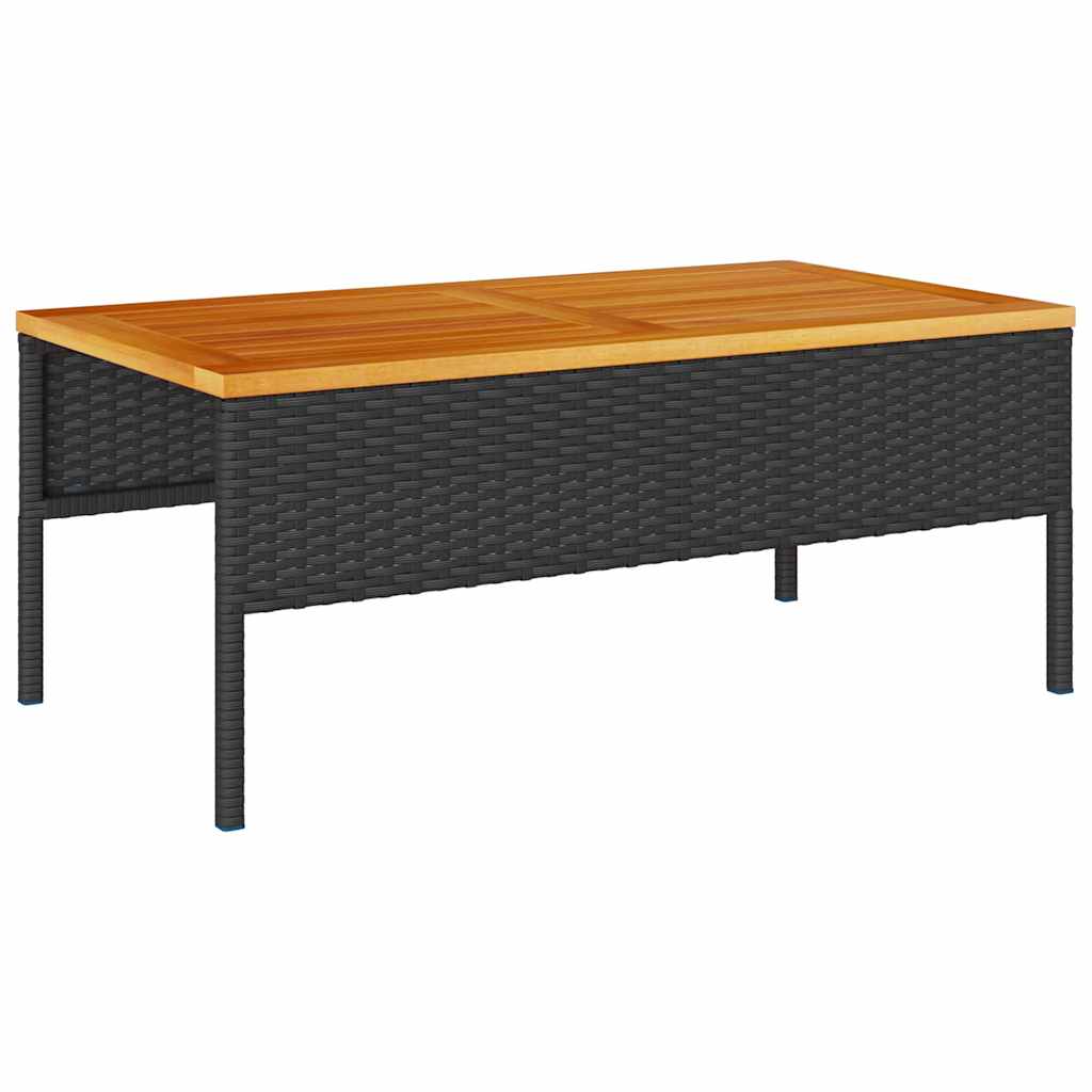 vidaXL Gartensofa-set mit Kissen 6 pcs Schwarz und Creme Poly-Rattan