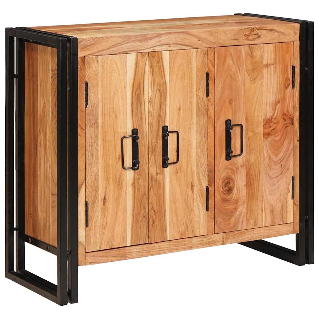 vidaXL Sideboard mit Türen Braun Solid Acacia Wood and Metal