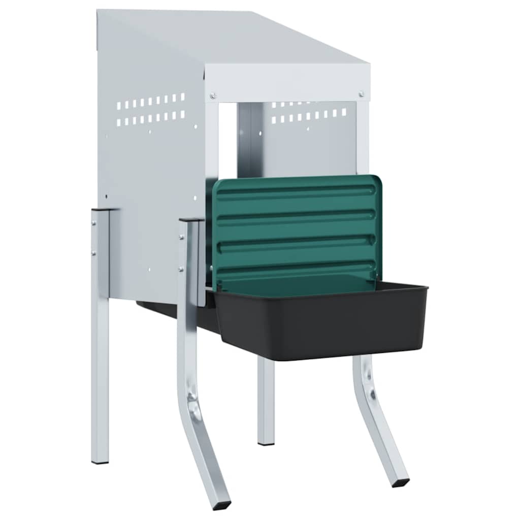 vidaXL Hühner-Nistkasten 1 Abteil mit Beinen Verzinkter Stahl