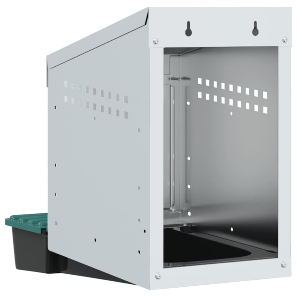 vidaXL Hühner-Nistkasten 1 Fach Wandmontage Verzinkter Stahl