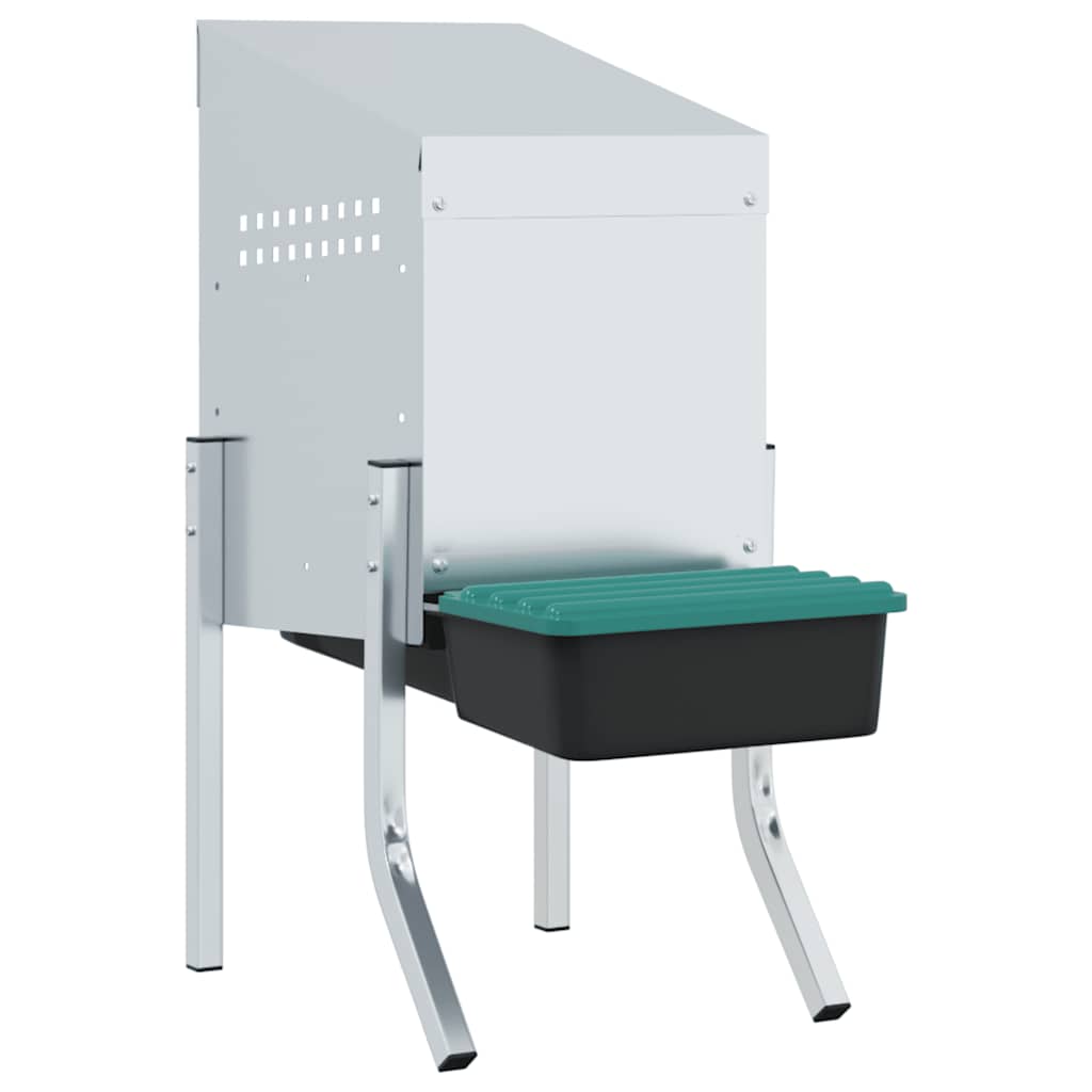 vidaXL Hühner-Nistkasten 1 Abteil mit Beinen Verzinkter Stahl