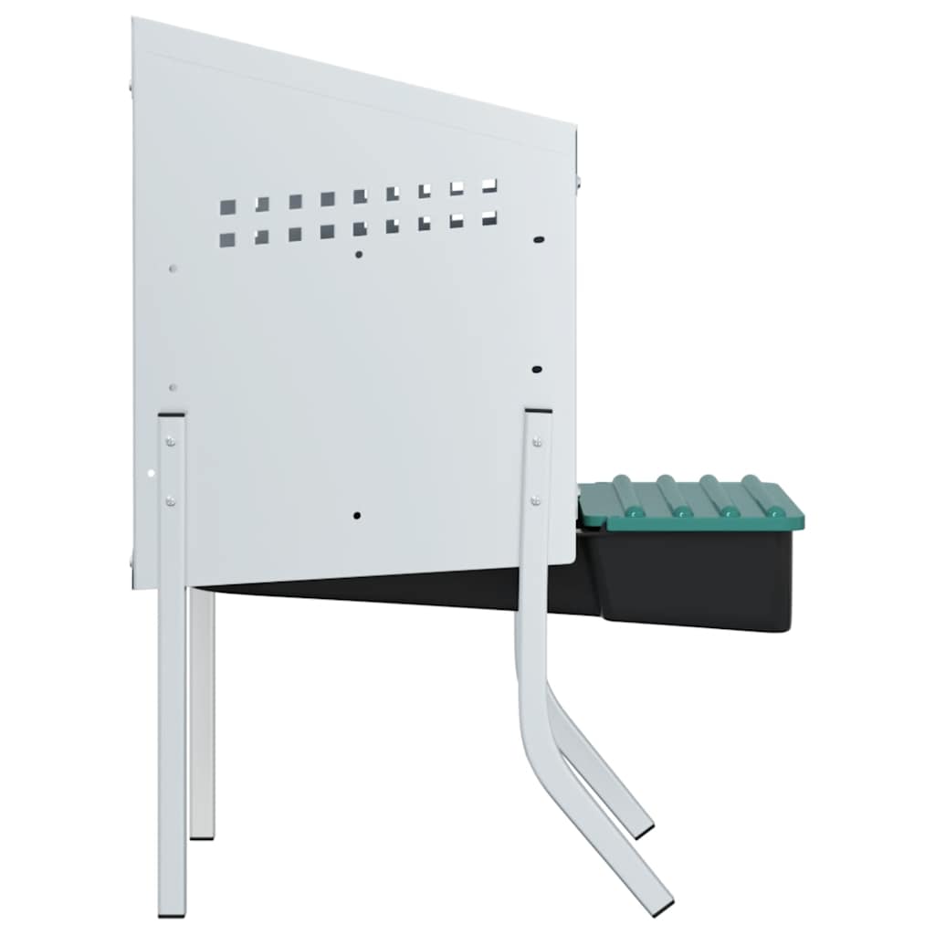 vidaXL Hühner-Nistkasten 1 Abteil mit Beinen Verzinkter Stahl