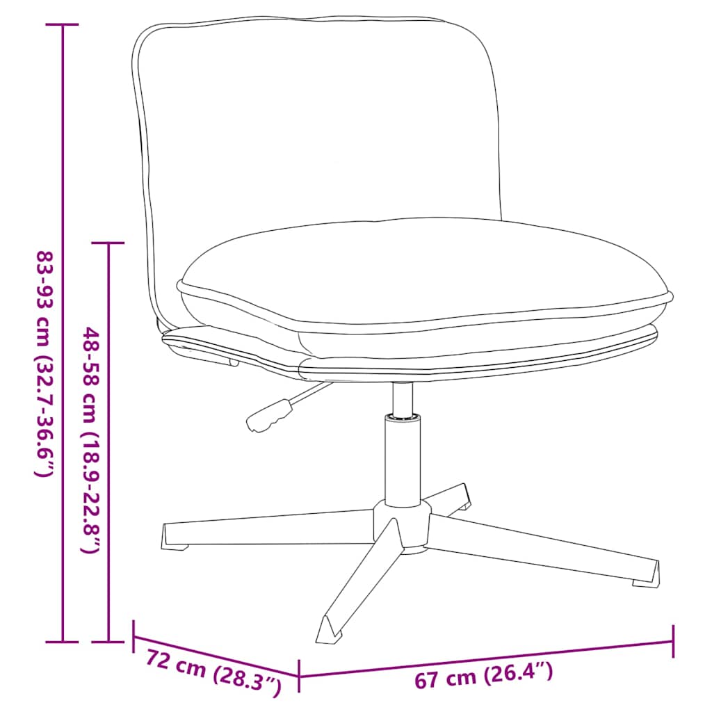vidaXL Bürostuhl Drehbar Hellgrau Stoff