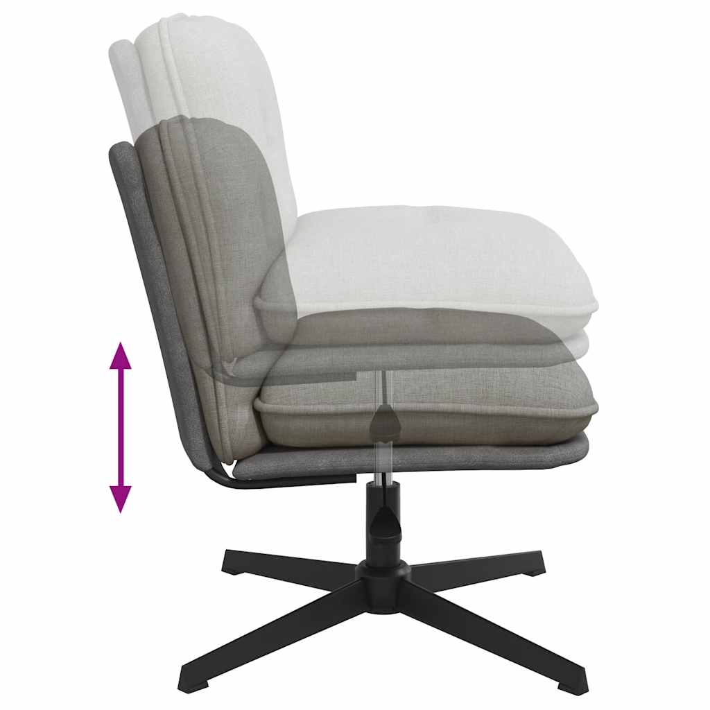 vidaXL Bürostuhl Drehbar Hellgrau Stoff