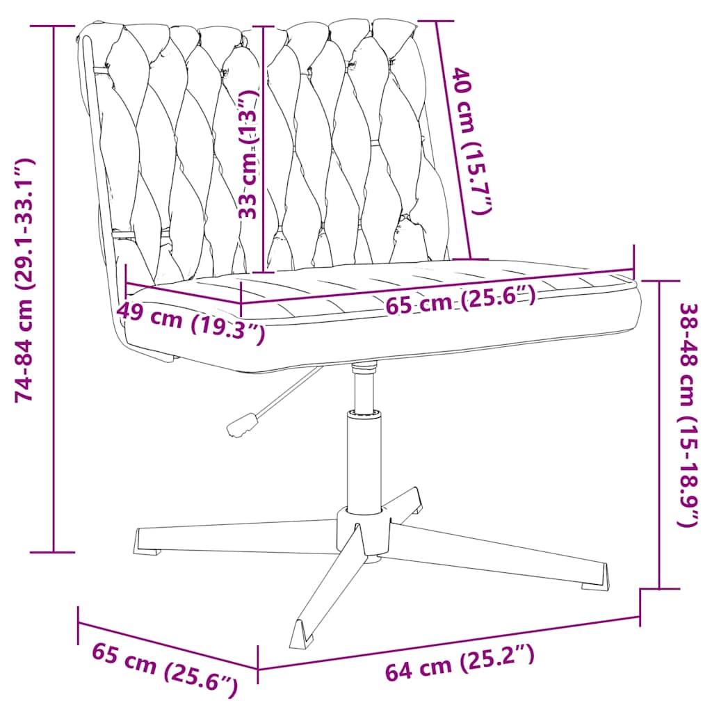 vidaXL Bürostuhl Drehbar Hellgrau Stoff