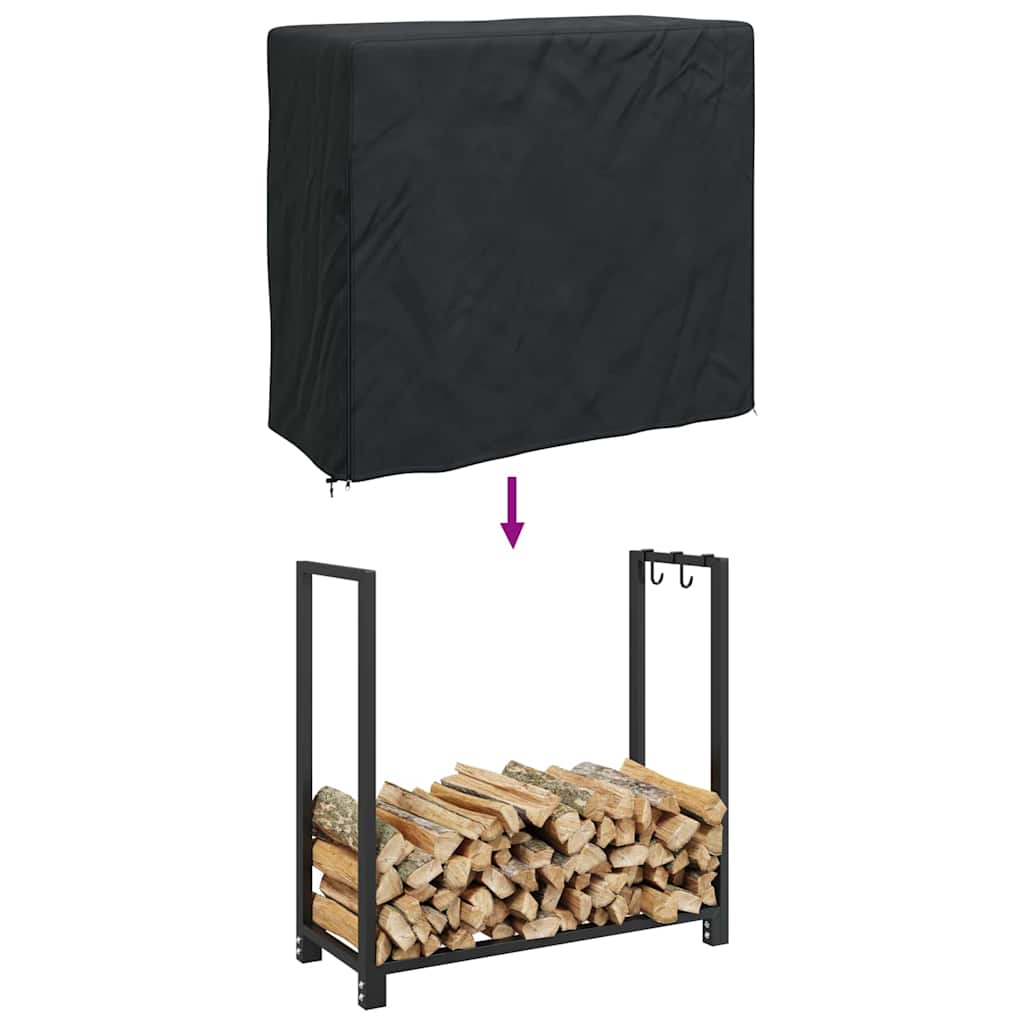 vidaXL Abdeckung für Kaminholzregal Schwarz 61 x 122 x 106 cm Stoff