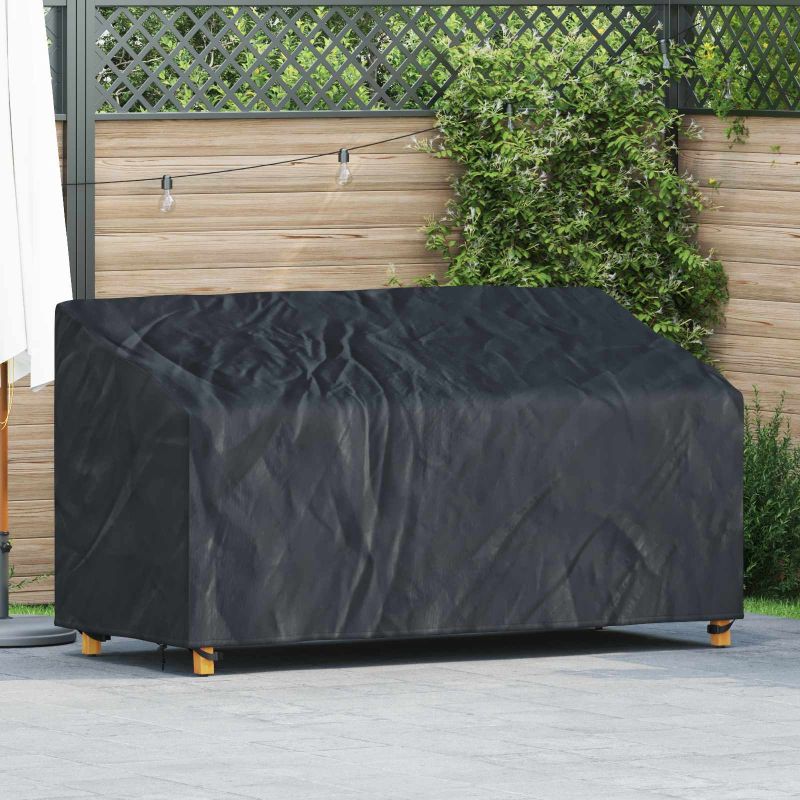 vidaXL Abdeckung für Gartenbank 134 x 70 x 65 / 94 cm 210D Oxford Stoff