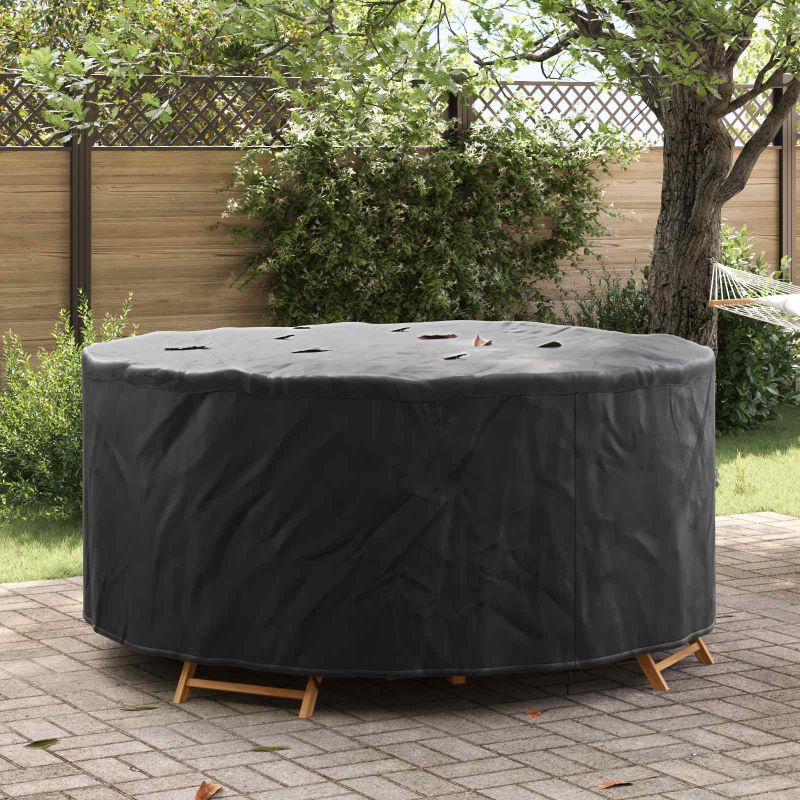 vidaXL Gartenmöbelabdeckung Schwarz 102 x 102 x 71 cm 210D-Gewebe