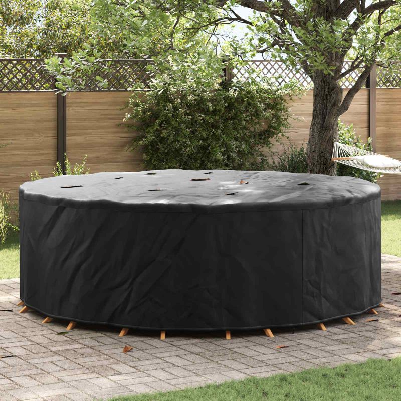 vidaXL Gartenmöbelabdeckung Schwarz 102 x 102 x 71 cm 210D-Gewebe