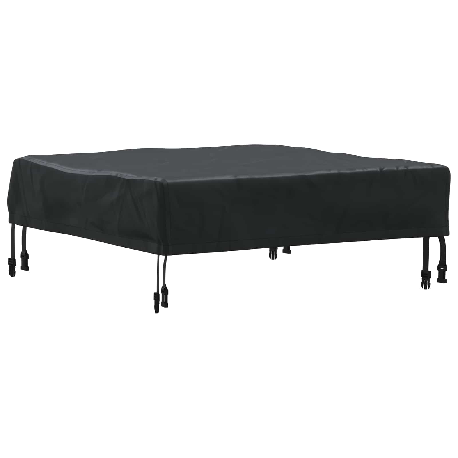 vidaXL Tischdecken Uni Schwarz 62 x 62 x 15 cm Stoff