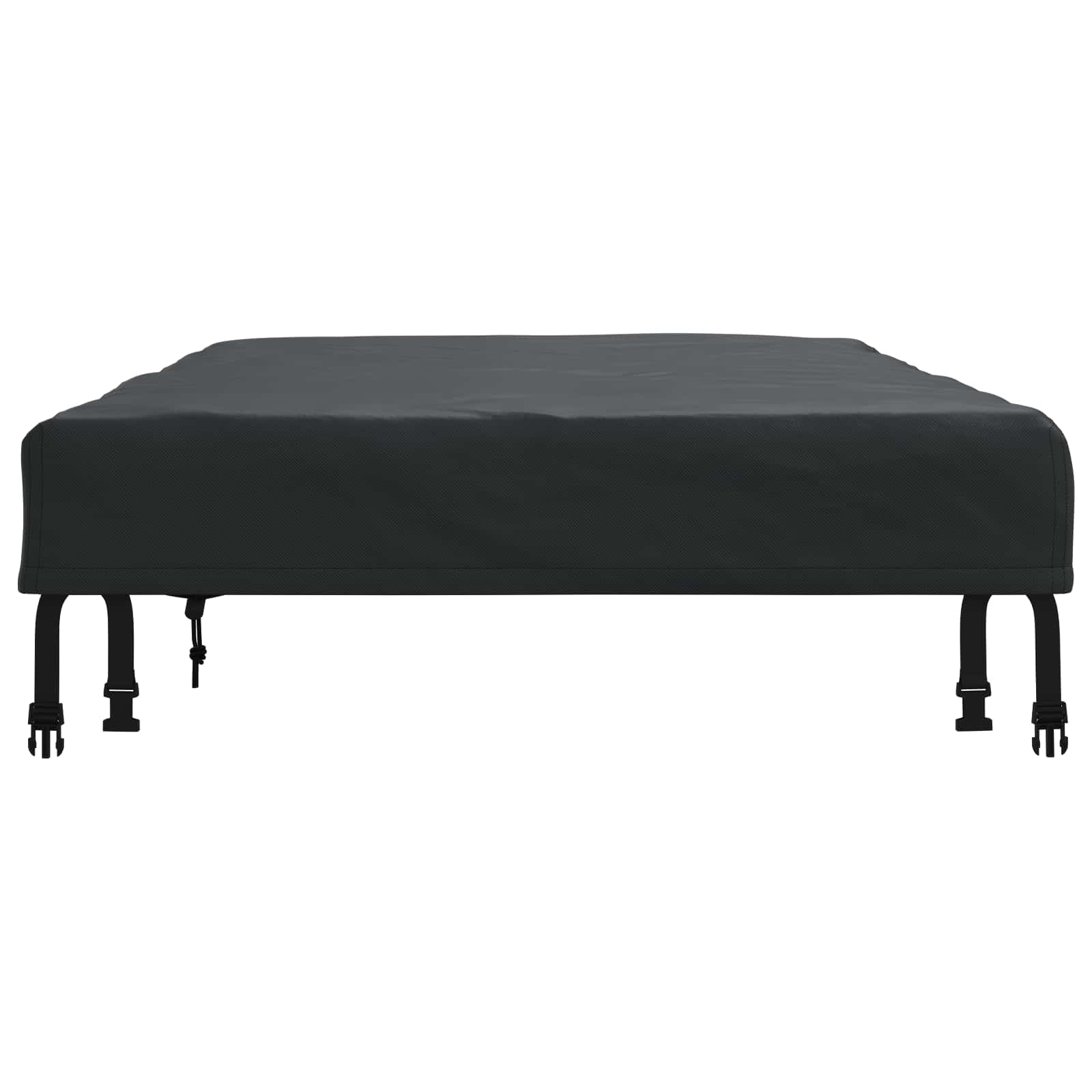 vidaXL Tischdecken Uni Schwarz 102 x 202 x 15 cm Stoff