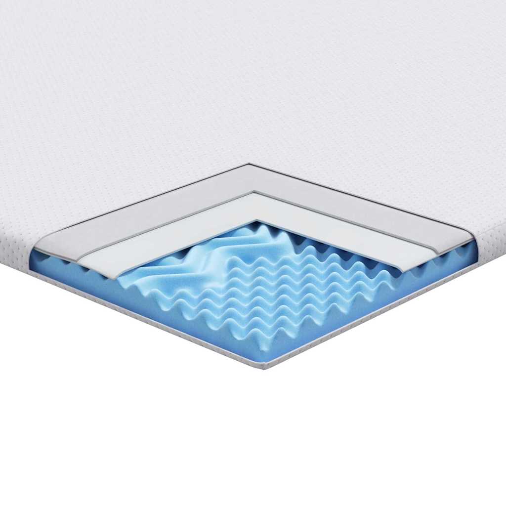 vidaXL Matratzenauflage Weiß 80 x 200 cm Jacquard Stoff