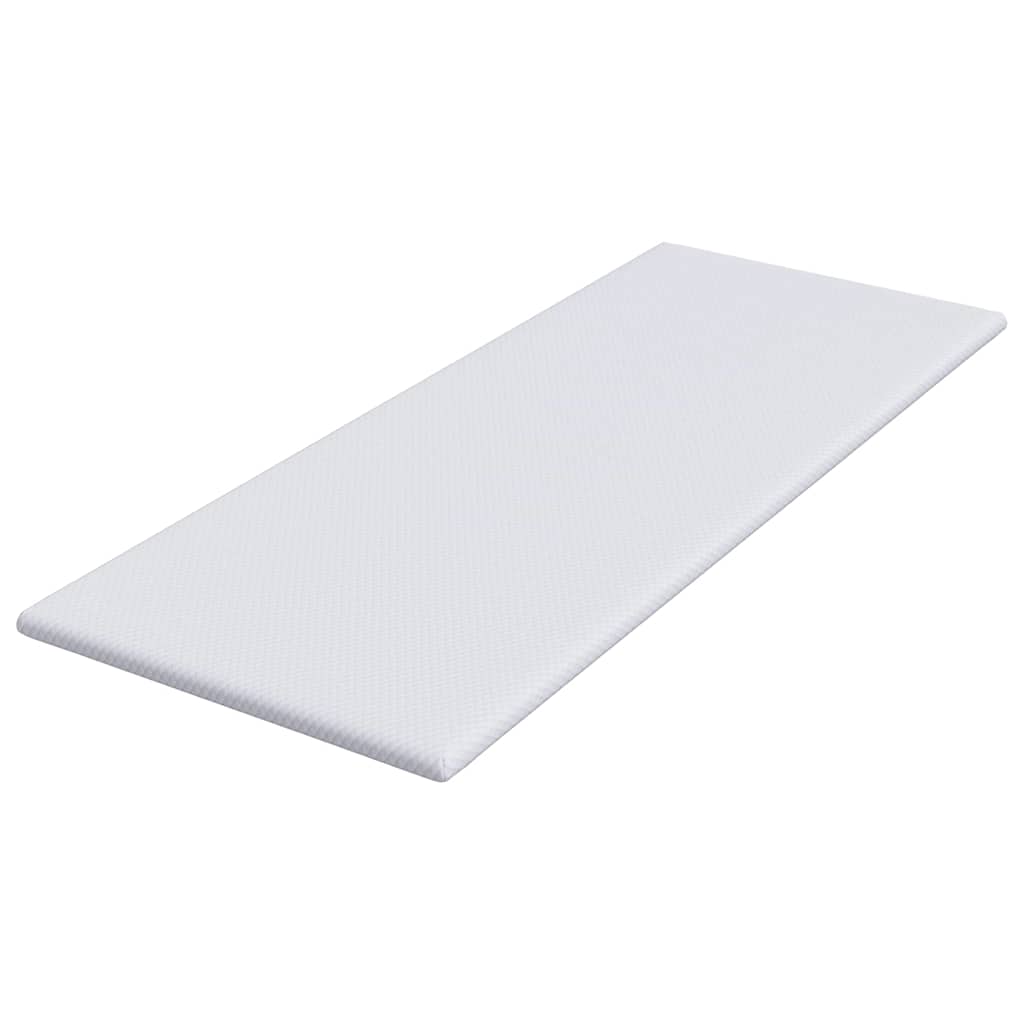 vidaXL Matratzenauflage Weiß 70 x 200 cm Jacquard Stoff