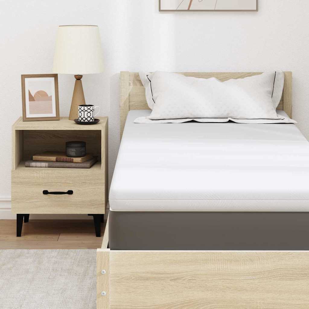 vidaXL Matratzenauflage Weiß 70 x 200 cm Jacquard Stoff