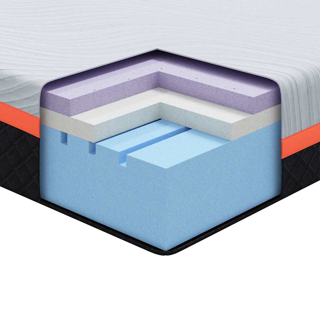 vidaXL Matratze Weiß und Grau 80 x 160 cm Schaum