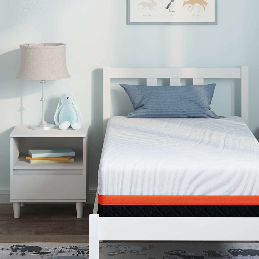 vidaXL Matratze Weiß und Grau 80 x 160 cm Schaum