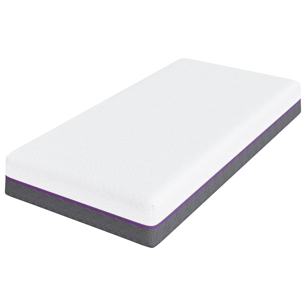 vidaXL Matratze Weiß und Grau 80 x 160 cm Viscoschaum