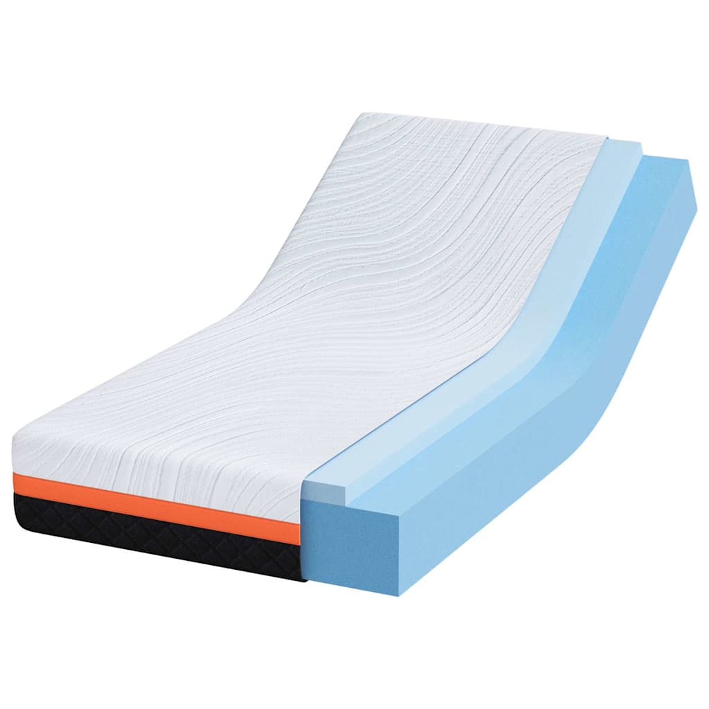 vidaXL Matratze Weiß und Schwarz 80 x 160 cm Gel-durchzogenes Schaum