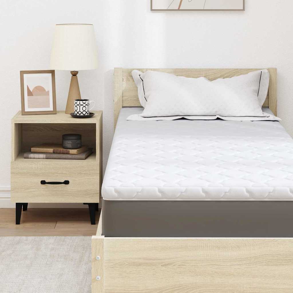 vidaXL Kokosnuss Topper Weiß 70 x 200 cm Jacquard Stoff