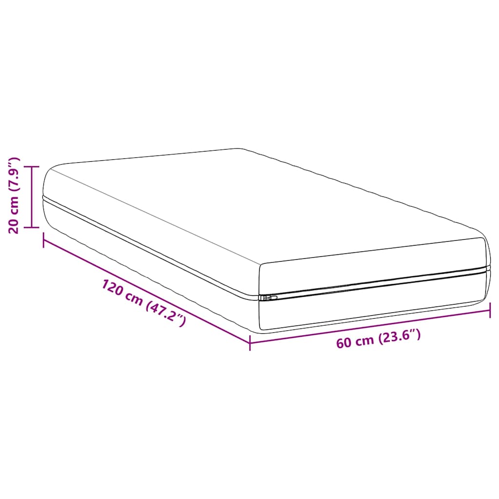 vidaXL Matratze Weiß 60 x 120 cm Taschenfeder