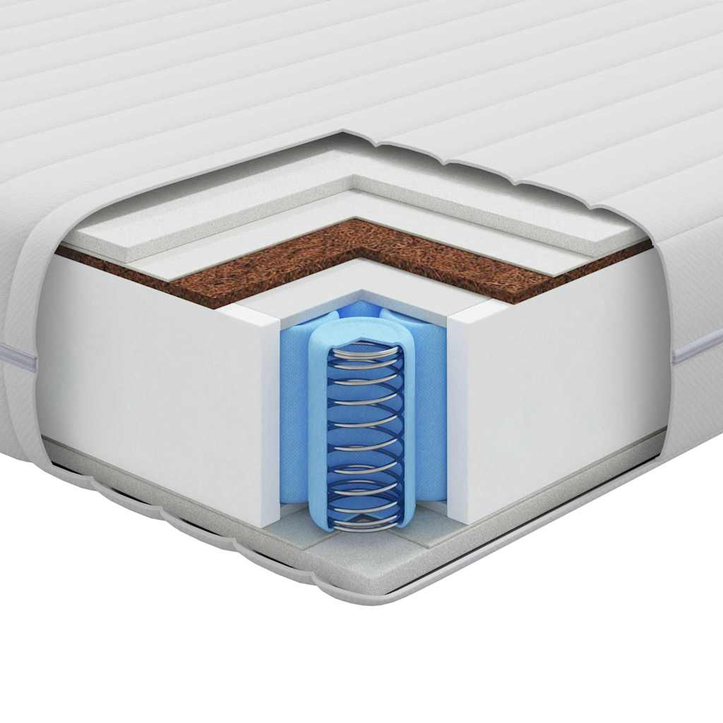 vidaXL Matratze Weiß 60 x 120 cm Taschenfeder